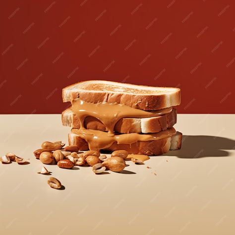 Premium AI Image | photo of Peanut Butter Toast Aesthetics Protein Healthy Meals Healthy Fats Comfort Food Peanut Butter Photography Styling, Peanut Butter Product Photography, Peanut Butter Photoshoot, Peanut Butter Photography, Toast Photography, Peanut Butter Aesthetic, Peanut Butter Toast, Healthy Protein Meals, Pumpkin Chai