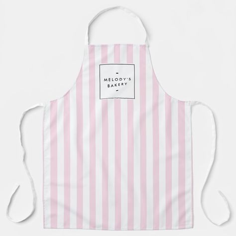 Pink Aprons, Retro Pink Kitchens, Play Cafe, Salon Aprons, Striped Apron, Pink Apron, Pink Crafts, Cute Aprons, Brand Campaign