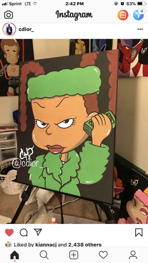 F // @missmelanatedt Disney Canvas Art, Trippy Painting, Hippie Painting, Pop Art Canvas, Simple Canvas Paintings, Cute Canvas Paintings, Easy Canvas Art, Canvas Drawings, Black Art Painting