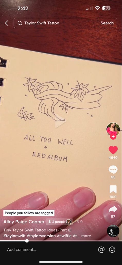 All Too Well Tattoos Taylor Swift, All Too Well Tattoo, Well Tattoo, Taylor Swift Tattoo, Red Tattoos, All Too Well, Taylor Swift Red, All Is Well, Tattoo Ideas