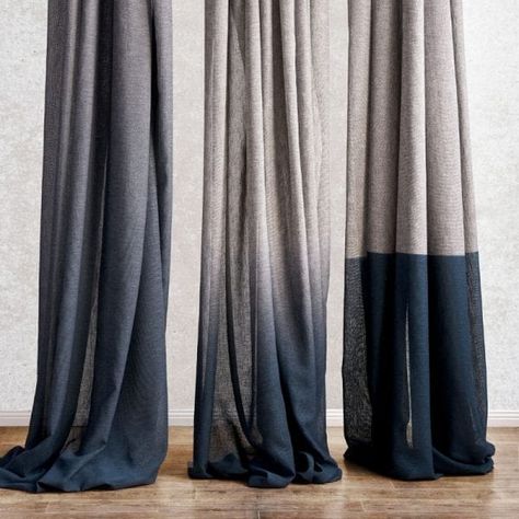 Ombre Drapery Materialised Ombre Curtains, Subtle Ombre, Ombre Fashion, Glass Splashback, Home Curtains, Linen Curtains, Sheer Curtain, Custom Curtains, Curtain Fabric