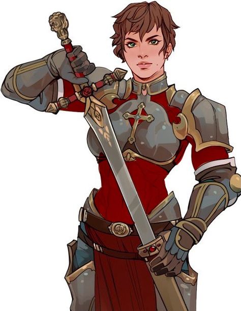 Female Dragon Rider Art, Female Knight Reference Drawing, Warrior Action Pose, Woman Knight Armor, Warrior Character Design Female, Female Knight Pose, Person Holding Greatsword Reference, Knight Standing Pose, Paladin Armor Female