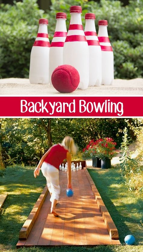 11 Outdoor Games for Backyard Fun {All Summer Long} • Backyard Bowling, Freetime Activities, Outside Games, Backyard Activities, Diy Lawn, Garden Games, Yard Games, Backyard Games, Lawn Games