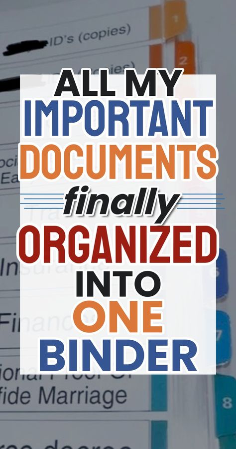 Organizing Finances Binder, Life Documents Organizer, When I Die Binder Free, Organize Important Documents Binder, Important Documents Binder Printables, Next Of Kin Box Diy, Important Documents Organization, Life Binder Categories, Emergency Documents