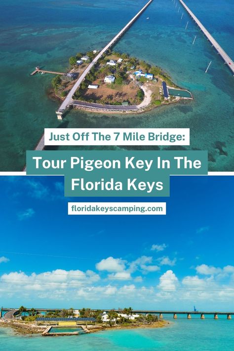 Pigeon Key is a hidden gem waiting to be discovered, tucked away just beyond the stunning span of the famous 7 Mile Bridge. Pigeon Key Florida, Keys Florida, The Florida Keys, Florida Keys, Hidden Gem, Key West, Pigeon, Places To Go, Bridge