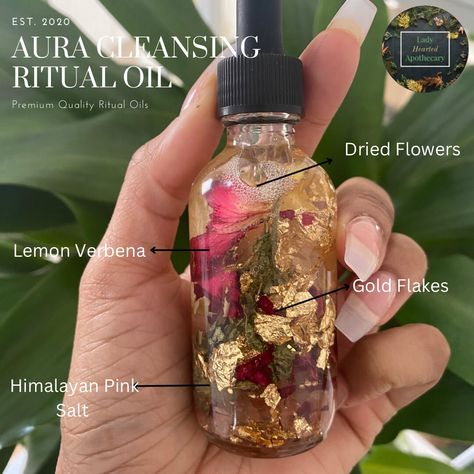 Unveil the hidden potential of your inner light and cleanse your aura with our Aura Cleansing Ritual Oil, a powerful blend of natural botanical ingredients steeped in the rich traditions of Hoodoo magic. Designed to help you purify your energetic field, release negativity, and invite positive energies into your life, this ritual oil is a must-have tool for those seeking spiritual clarity and vibrational harmony.  This oil has an uplifting lemon scent. **Please place items in your cart and go to Manifestation Oil, Oil Witchcraft, Spiritual Oils, Magick Oil, Spiritual Products, Hoodoo Magic, Hoodoo Conjure, Conjure Oil, Cleansing Ritual