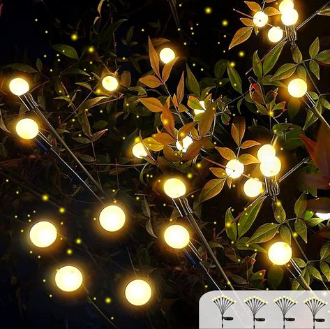 4 Pack Solar Firefly Lights, New Upgraded Garden Lights Solar Fairy Lights Outdoor Waterproof, Solar Powered Firefly Lights, Solar Swaying Light for Yard Decoration Solar Fairy Lights Outdoor, Fairy Lights Outdoor, Yard Walkway, Waterproof Lights, Lights For Patio, Solar Garden Lights, Outdoor Fairy Lights, Firefly Lights, Monocrystalline Solar Panels