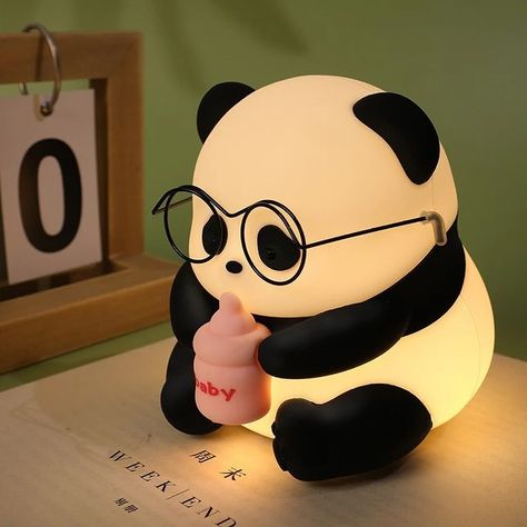 Adorable panda night light 🐼 you can find it at https://bestshopsnow.com/products/three-speed-dimming-colorful-timing-small-night-lamp . . . #smallbusiness #smallbusinessowner #panda #night #light #fy #fypシ #aesthetics #pinterestinspired #roominspiration #roomideas #giftideas #shopsmall #cuteanimals #smallbiz Panda Aesthetic, Panda Items, Panda Lindo, Battery Lights, Night Light Lamp, Baby Panda, Kids Birthday Gifts, Bedroom Lamps, Drink Milk