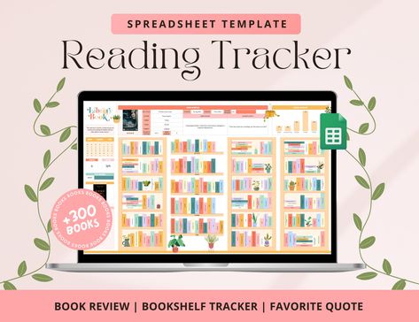 Digital Book Tracker, Bookshelf Tracker, Template Book, Reading Planner, Book Tracker, Book Bar, Book Log, Reading Habits, Reading Tracker