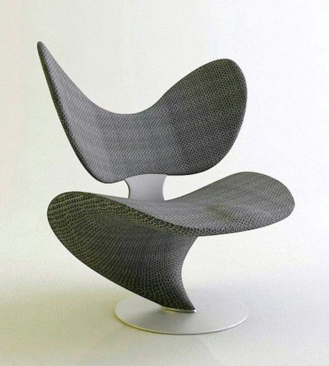 Modern Chair- Awesome furniture design! -form follows function ... the illusion of the defiance of gravity! Poltrona Design, Futuristic Furniture, 강아지 그림, Unique Chair, Funky Furniture, Chaise Design, Creative Furniture, Design Industrial, The Chair