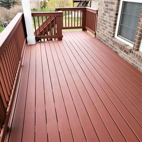 7 Deck Paint and Stain Color Ideas | The Family Handyman Solid Stain Deck Colors, Solid Stain Deck, Sherwin Williams Deck Stain, Painted Wood Deck, Deck Paint Colors, Deck Stain Colors, Solid Stain Colors, Porch Paint, Modern Deck