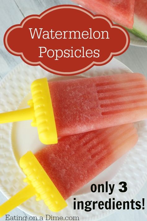 This is the BEST Watermelon popscicles recipe with three easy ingredients. All you need is a blender and a popscile mold! The kids will love it! Chocolate Popsicle Recipes, Watermelon Popsicles Recipe, Fruit Popsicle Recipes, Easy Popsicle Recipes, Best Watermelon, Easy Popsicles, Chocolate Popsicles, Smoothie Popsicles, Watermelon Popsicles