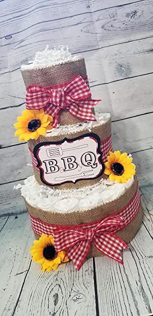 Babyque Shower, Bbq Baby Shower Decorations, Barbecue Baby Shower, Cake Fall, Bbq Theme, Baby Q Shower, Surprise Baby Shower, Baby Shower Bbq, Baby Shower Diaper Cake