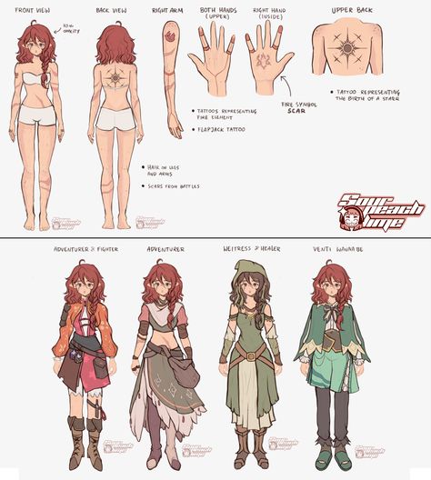 Character Outfit Reference Sheet, Character Sheet Poses Design Reference, Character Appearance Sheet, Oc Concept Art Sheet, Dnd Oc Reference Sheet, Dnd Sharpshooter, Dnd Sheet Character, Dnd Oc Drawing, How To Draw Dnd Characters