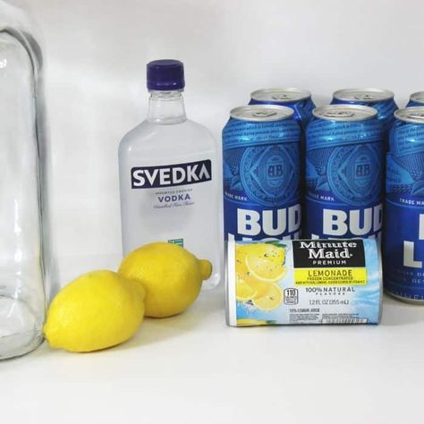 Summer brew is a vodka, lemonade, and beer cocktail that is perfect for summer. Summer beer is great for serving a crowd, and delicious. #summerbrew #summerbeer #cocktail #beer #vodka #lemonade #summerdrink #drink #punch #alcohol #easy #limeade #pinklemonade Summer Brew Recipe, Punch Alcohol, Summer Brew, Svedka Vodka, Easy Alcoholic Drinks, Summer Lemonade, Beer Cocktail, Brewing Recipes, Summer Drinks Alcohol