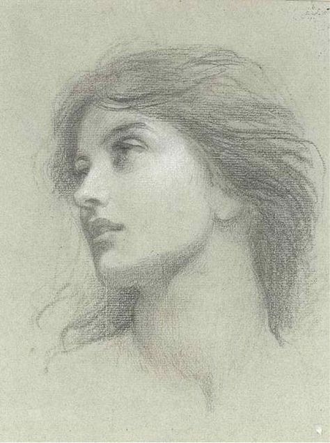 Sir Frank Dicksee, Frank Dicksee, Burne Jones, Pre Raphaelite Art, Istoria Artei, Master Drawing, Pre Raphaelite, Portrait Sketches, A4 Poster