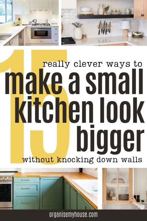 Are you feeling boxed in by your tiny kitchen? Fear not! Even without picking up a hammer or tearing down walls, there are lots of ways to create the illusion of space. Use these clever tips to make a small kitchen look bigger, and take it from cramped to spacious!