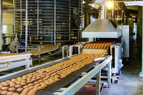 Confectionery factory. Production line of baking cookies. Biscuits on working co , #Aff, #line, #baking, #Production, #Confectionery, #factory #ad Food Product Development, Cookie Factory, Food Business, Conveyor Belt, Baking Cookies, Cheesecake Factory, Production Line, Food Safety, Food Industry