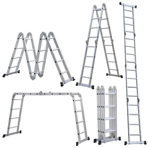 EN131 Multifunctional Aluminum Step Folding Ladder Factory Price Escape Ladder, Aluminium Ladder, Work Platform, Folding Ladder, Step Ladders, Step Ladder, Working Area, Step Stool, Lumber