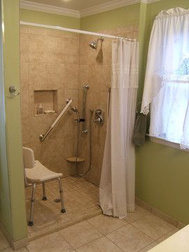 Bath Photos Handicapped Accessible Design, Pictures, Remodel, Decor and Ideas - page 3 Behindertengerechtes Bad, Accessible Bathroom Design, Ada Bathroom, Mold In Bathroom, Accessible Bathroom, Bathroom Remodel Shower, Bathroom Redo, Home Modern, Elegant Bathroom