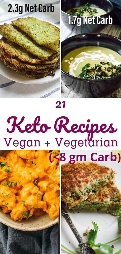 These are 21 awesome and super-easy keto veg recipes that you can easily incorporate in your keto diet plan. These recipes are loaded with low-carb vegetables and don�’t compromise on flavors.This list includes few snacks or appetizers, curry, salads, dips that are keto friendly and yields less than 8 gm carb. #keto, #ketovegrecipes, #ketovegan, #ketocurry, #ketoappetizers. Keto Indian Food, Veggie Keto, Keto Diet For Vegetarians, Keto Curry, Lasagna Recipes, Vegan Keto Recipes, Easy Keto Meal Plan, Breakfast Low Carb, Vegetarian Meal Plan