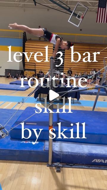 Pursuit Gymnastics | Inspiration & Education on Instagram: "A breakdown of the level 3 bar routine skill by skill. Courtesy of @leilaisabella2015 earning a 9.5!! 🔥🥇💪🏼   ➡️ As a former gymnast and now a gymnastics mom, I can’t tell you you how helpful it is to be in the know on what our daughters are learning! Not only is it helpful to know the correct names of the skills, but it’s also helpful to know the order of each skill in their routines! ✨  👉🏼 And follow @pursuit.of.gymnastics for all things gymnastics!   ☀️ @pursuit.of.gymnastics  🔔 @pursuit.of.gymnastics  💕 @pursuit.of.gymnastics     ➡️ DM for credit or removal ➡️ All rights belongs to their respectful owners  #gymninspiration #gymmotivation #teamusa #gymnasticsmom #gymmom #championship #paris2024 #d1athlete #gymnastics #gy Gymnastics Inspiration, Gymnastics Levels, Gymnastics Gym, Gymnastics Skills, Gymnastics Mom, Level 5, Level 3, Team Usa, Calisthenics