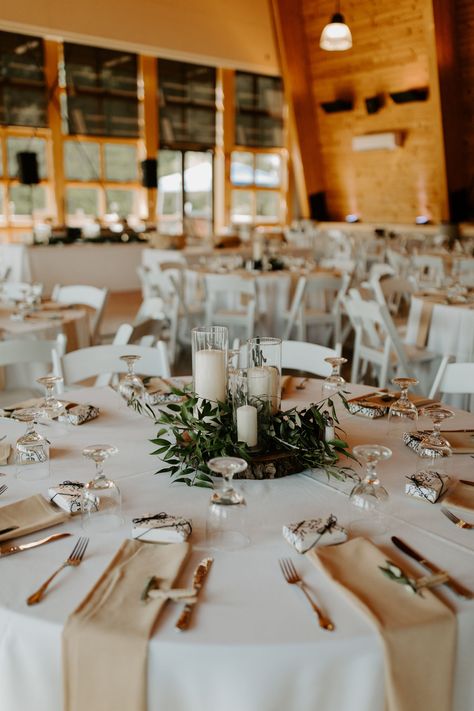 Wedding Venues Michigan, Neutral Wedding Decor, Round Wedding Tables, Taupe Wedding, Reception Table Settings, Table Decoration Ideas, Round Table Decor, Reception Table Decorations, Michigan Wedding Venues