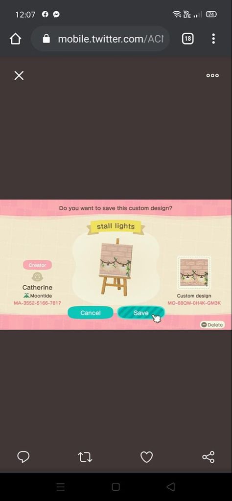 Stall Designs Animal Crossing, Stall Design Code Acnh, Stall Custom Design Animal Crossing, Acnh Pink Stall Design, Pink Stall Acnh, Animal Crossing Stall Design Code, Acnh Pink Design Code, Acnh Stall Code, Stall Design Animal Crossing