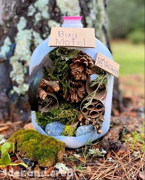 Bug Hotels, Garden Crafts For Kids, Forest School Activities, Red Ted Art, Bug Hotel, Insect Hotel, Nature School, Theme Nature, Outdoor Classroom