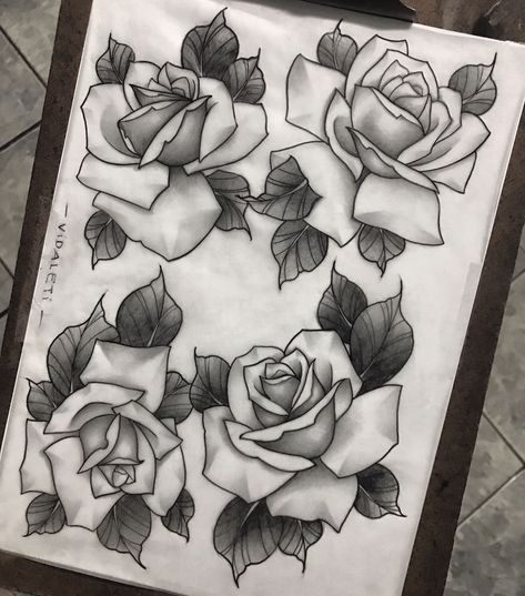 Neo Traditional Rose Drawing, Rose Flash Sheet, Traditional Roses Tattoo Design, Neotraditional Rose Tattoo Design, Neo Traditional Rose Tattoo Design, Rose Tattoo Design Outline, Neotraditional Rose Tattoo, Neotrad Rose, Neo Trad Rose