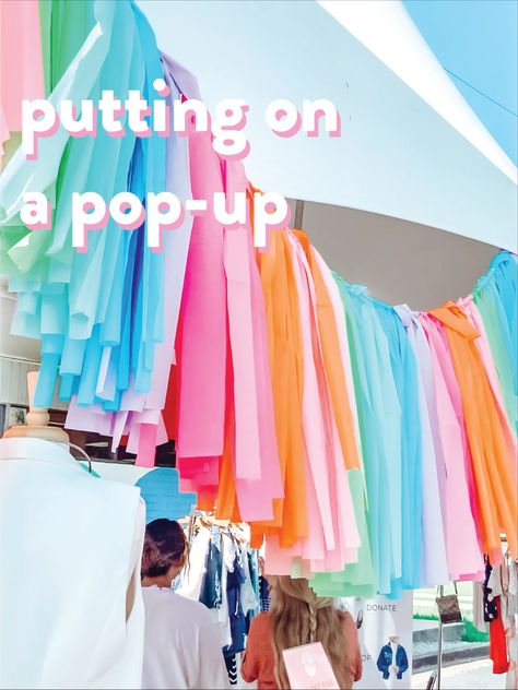 Interns' experience with putting on a local popup in summer 2021! We partnered with different local resale businesses to do a Preloved Pop Up Market. Pop Up Market Signage, Pop Up Sign, Market Signage, Pop Up Market, Event Signage, Pop Up Event, Pop Up Stores, Thrift Shopping, Pop Up Shops