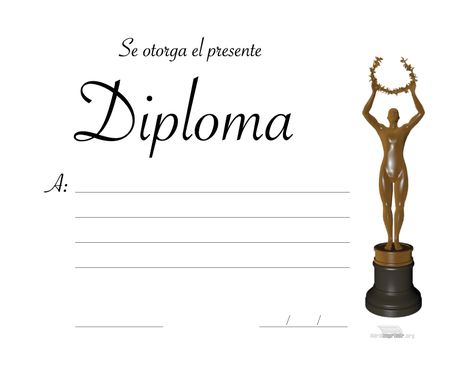 Diploma tipo Óscar para imprimir en PDF 2022 Oscar Award, Bday Party, Van