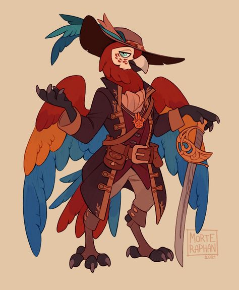 Morteraphan Art, Air Monster, Dragonborn Bard, Anthro Art, Bird People, Twitter Design, Cute Fantasy Creatures, Dnd Art, Dnd Characters