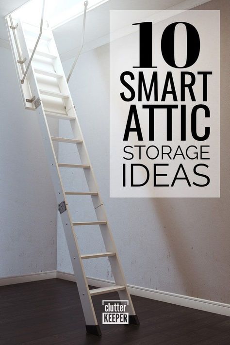 Completely gut and organize your attic storage organization. With this guide, you'll discover massive amounts of unused space and how to protect your memories. These easy DIY attic storage solutions are prefect for finished and unfinished attics big or small. #ClutterKeeper Diy Attic Storage, Attic Storage Ideas, Attic Storage Organization, Attic Transformation, Attic Storage Solutions, Unfinished Attic, Attic Organization, Basement Organization, Cleaning Supplies Organization