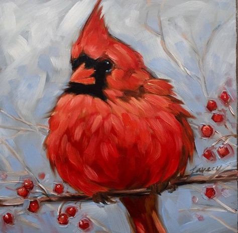 Cardinal On A Branch, Canvas Acrylic Painting Ideas, Painting Ideas On Canvas Acrylic, Acrylic Painting Ideas On Canvas, Bird Painting Acrylic, Cardinal Painting, Painting Step By Step, Oil Painting Tips, Canvas Acrylic Painting