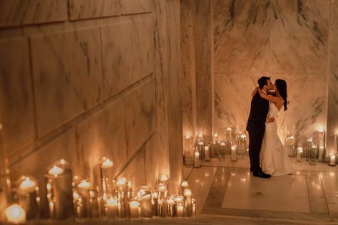 Candles Wedding Backdrop, Candlelit Chapel Wedding, Candle Aisle, Candles Down The Aisle, Wedding Candle Walkway, Candle Ceremony, Wedding Candle Wall, Staircase Candles Wedding, Candle Staircase