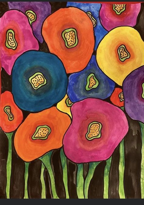 Whimsical Art Paintings, Folk Art Flowers, Everyday Art, Happy Paintings, Creative Painting, Flower Art Painting, Summer Art, Diy Art Painting, Whimsical Art