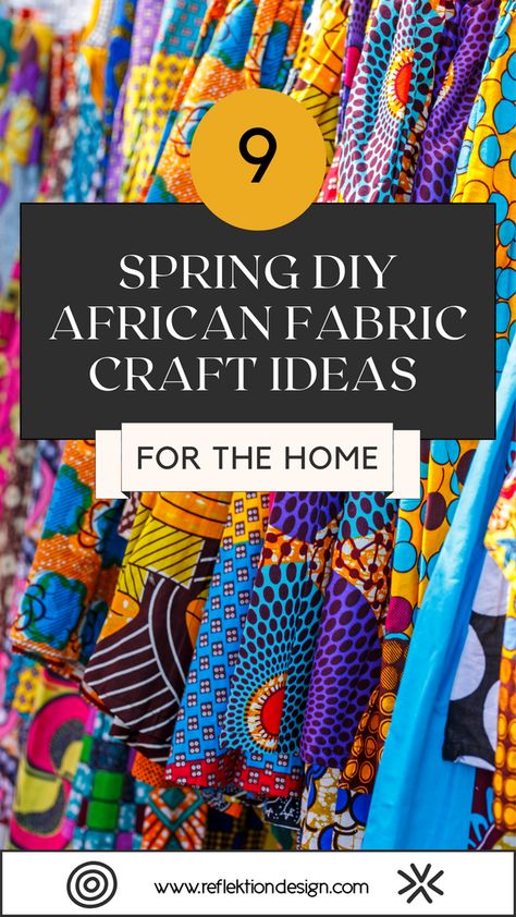 Craft Ideas For The Home, African Pattern Fabric, Modern African Decor, African Print Pillows, Diy Home Updates, Afrocentric Decor, Home Updates, Diy Spring Crafts, African Pattern Design