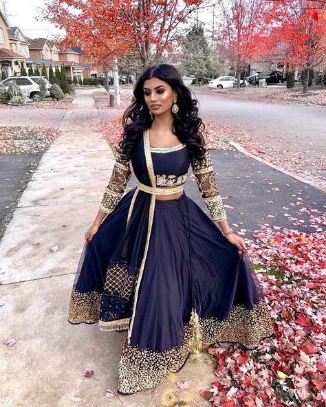 @krishkreations in our black and gold lengha choli Outfit details: Lengha : Net with sequins on bottom Blouse : Raw silk and net with hand… Blue Lengha, Diwali Fashion, Dresses Sparkle, Trendy Outfits Indian, Diwali Outfits, Punjabi Outfits, Red Lehenga, Indian Bridal Outfits, Indian Wedding Outfits