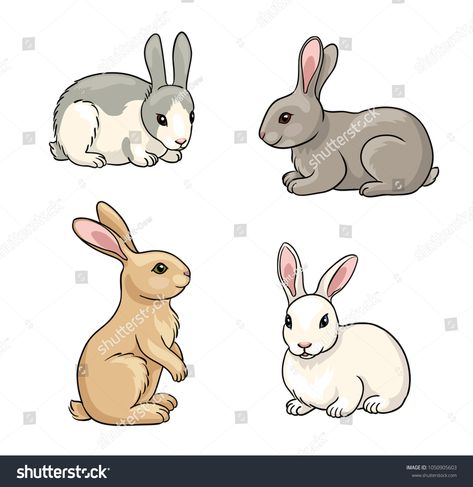 Rabbits in cartoon style. Vector illustration. EPS8style#cartoon#Rabbits#illustration Rabbits Illustration, Ss24 Trends, Animated Rabbit, Clipart Animals, Vector Illustration Character, Rabbit Clipart, Creative Clips Clipart, Bunny Book, Rabbit Vector