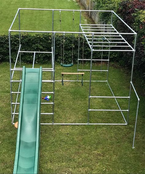 Diy Monkey Bars, Backyard Jungle Gym, Homemade Gym Equipment, Kids Climbing Frame, Backyard Gym, Kids Play Equipment, Diy Gym, Diy Home Gym, Backyard Swings