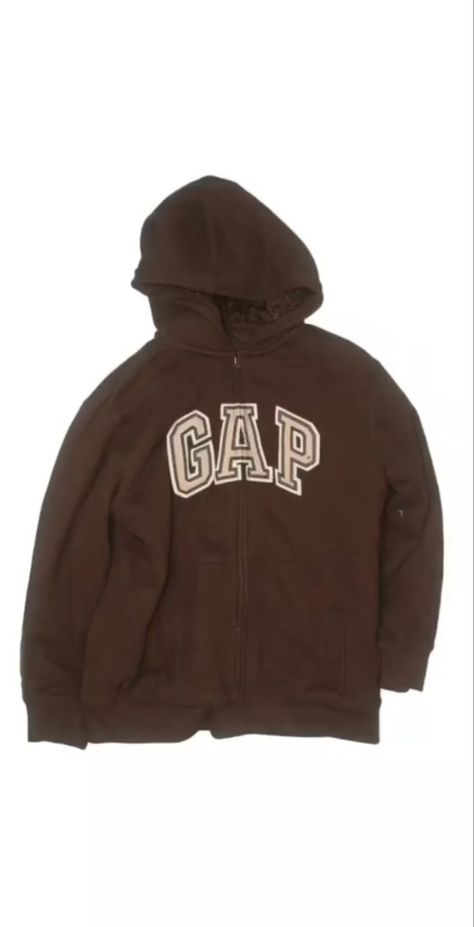 Gap Zip Up Hoodie, Hoodie Gap, Gap Hoodie, Brown Hoodie, Trendy Hoodies, Casual School Outfits, Teenage Fashion Outfits, Dream Clothes, Zip Up Hoodie