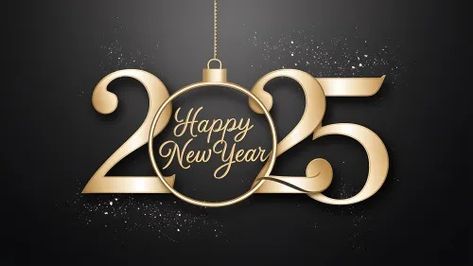 Free Festive 2025 New Year Image Art Happy New Year 2024 Images, Happy New Year Lettering, New Year Image, Black And Blue Background, Green And Black Background, Blue Christmas Background, Happy New Year Hd, Greeting Card Background, Gold Texture Background