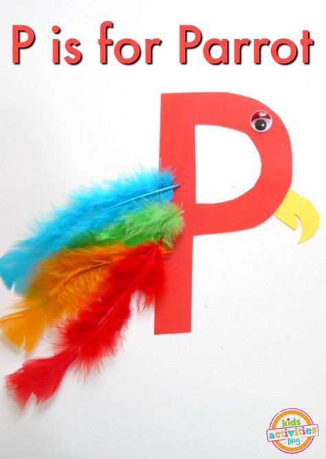 p is for parrot craft – Kids Activities Blog P Crafts For Preschoolers, Letter P Craft For Preschoolers, Letter P Crafts For Preschoolers, Letter P Craft, P Craft, Letter P Crafts, Parrot Craft, Preschool Letter Crafts, Alphabet Crafts Preschool