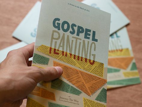 Gospel Planting Bulletin by Josiah Z. on Dribbble Church Branding, Christian Graphic Design, Church Graphics, Modern Church, Church Bulletin, Sermon Series, Church Graphic Design, Christian Designs, Design Inspo