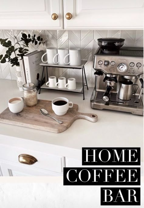 Espresso Bar In Kitchen, Kitchen Coffee Station Counter Space, Bars In Kitchen, Coffee Bar In Kitchen, Bar In Kitchen, Kmart Decor, Coffee Bar Ideas Kitchen Counter, Kitchen Coffee Bar, Coffee Station Kitchen