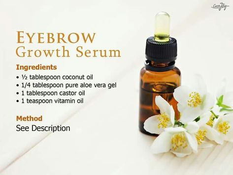 Eyebrow growth serum Eye Brow Growth, Eyelash Growth Diy, Eyebrow Growth Oil, Diy Eyelash Growth Serum, Natural Eyebrows Growth, Brow Growth, Brow Growth Serum, Best Hair Growth, Diy Serum