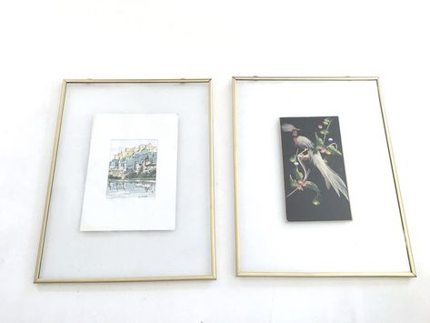 Clear Picture Frame Ideas, Gold Frame Diy, Anthropologie Picture Frames, Gold Floating Frame, Easy Change Picture Frame, How To Gild A Frame, Kintsugi Picture Frame, Hinged Picture Frame, Pallet Frames