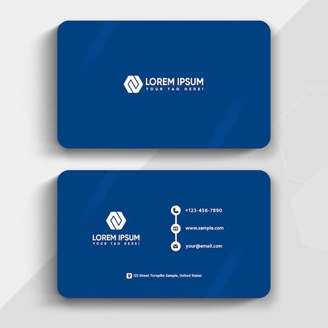 Blue and white business card for a compa... | Premium Psd #Freepik #psd #business-cards #business-card-design #business-cards-templates #business-card-template Blue Visiting Card, Blue Business Card, Templates Business, White Business Card, Business Card Psd, Visiting Card, Cards Business, Cards Templates, Visiting Cards