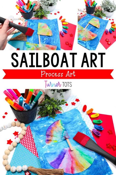 Transportation Process Art Preschool, Boats Preschool Activities, Water Transportation Activities, Process Art For Toddlers, Preschool Transportation Crafts, Turner Tots, Process Art Preschool, Transportation Preschool Activities, Transportation Theme Preschool